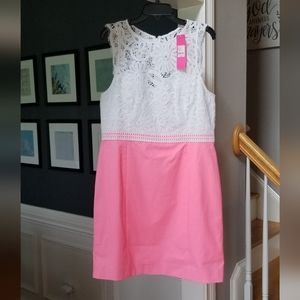 Lilly Pulitzer Sharice Stretch Shift Dress in Lilly's Coral Size 16